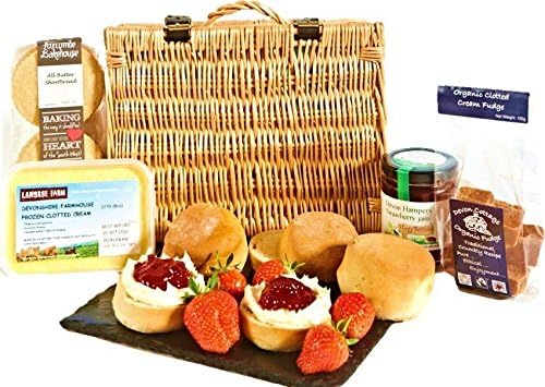 Cream Tea Hamper with Fudge & Shortbread Local Devon Produce