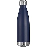 VEGOND 17oz Stainless Steel Water Bottles, Reusable Metal Sports Water Bottle Keeps Drink Hot and Cold, BPA Free Double Wall Vacuum Cola Shape Insulated Water Bottle for Camping Gym, 1 Pack
