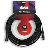 Elite Core VRL 3-Pin DMX 50' ft Pro-Lighting Shielded Cables | LED-Data | Low Capacitance | VRLDMX3P50