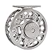Fiblink Saltwater Fly Fishing Reel with Large Arbor 2+1 BB, CNC machined Aluminum Alloy Body and Spool (5/6 Wt, Silver)