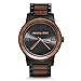 Original Grain Sapele Black Wood Watch - Barrel Collection Analog Wrist Watch - Japanese Quartz Movement - Wood and Matte Black Stainless Steel - Water Resistant - Sapele Wood Watches for Men - 47MM