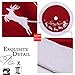 Valery Madelyn 48 inch Traditional Red White Velvet Christmas Tree Skirt Decorations with Santa Reindeer and Faux Fur, Themed with Christmas Ornaments (Not Included)