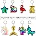 Trounistro 40 Pieces Sequin Keychain Hanging Key Chain with Mermaid Tail Unicorn Pony Cat Star Flamingo Cub Cactus Shape keychains for Kids Girls Party favor - 8 Styles