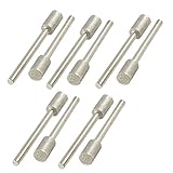 10 Pics 6mm Diamond Coated Mounted Wheel Points Grinding Rotary Bit ,1/8