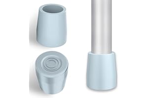 supregear Rubber Walker Tips (25 mm) 1 inch (2-Pack), Walker Glide with Metal Insert for Enhanced Stability - Fit 1" (25 mm) 