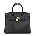 Fengyaqiandai BK Style Women's Genuine Leather Classic Litchi Grain Top-handle-bags