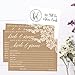 Hadley Designs 50 Wedding Advice Cards For Bride and Groom Rustic Bridal Shower Games For Guests, Card Boxes For Reception, Guest Book Alternative, Games For Guests, Advice For The Bride Card