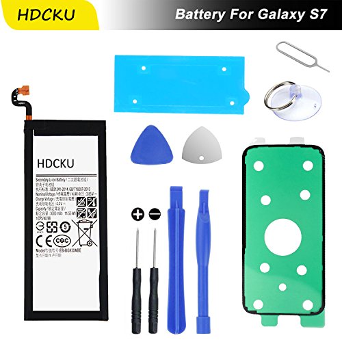 HDCKU Battery Replacement Kit for Samsung Galaxy S7 SM-G930 (EB-BG930ABE) with Battery Adhesive,Back Cover Adhesive,Repair Tools(12 Month Warranty) HDCKU Battery Replacement Kit for Samsung Galaxy S7 SM-G930 (EB-BG930ABE) with Battery Adhesive,Back Cover Adhesive,Repair Tools(12 Month Warranty)