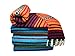 Spirit Quest Supplies Bodhi Blanket Mexican Style Throw Blanket - Falsa Blanket for Yoga, Picnics, Beach, Tapestry, Camping, & More (Sunset: Orange, Purple, Magenta Pink, Black, Gray)