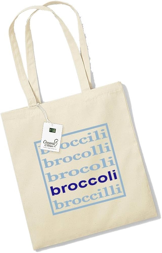 Broccoli Spelling Tote Bag (Official), White