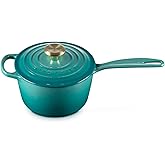Le Creuset Enameled Cast Iron Signature Saucepan, 1.75 qt., Riviera