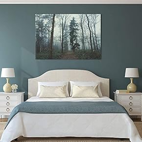Canvas Wall Art - Quiet Path in The Forest - Giclee Print Gallery Wrap Modern Home Art Ready to Hang - 12" x 18