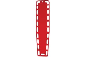 Kemp USA Spine Board for Water Rescue - X-Ray Translucent & Waterproof - with 21 Handholds & 8 Strapping Pins, 700lbs Capacity - Survival Kit & Emergency Supplies for Emergency Rescue - Red