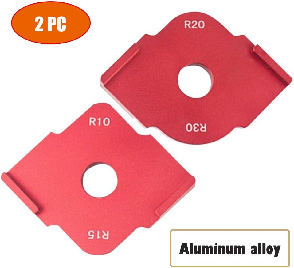 AnySell 2pcs Wood Panel Quick Radius Corner Table Bits Router Jig Angle Templates