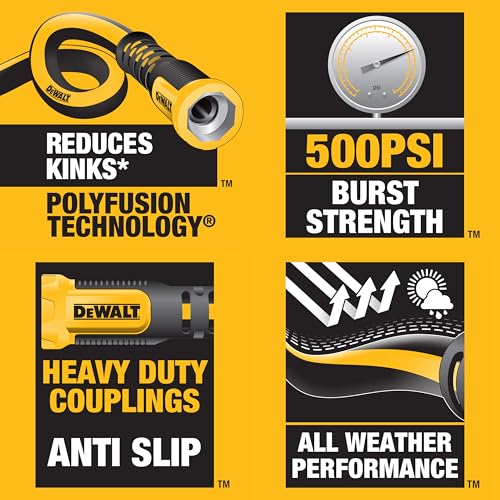 DEWALT Professional Grade Heavy Duty Garden Hose 100 Feet x 5/8 Inch photo 10