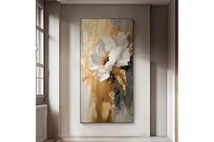 Vertical Texture Large Canvas Mural Oil Painting Wall Art for Stylish Home Office and Living Room Decor(80x160cm(31x63in) bla