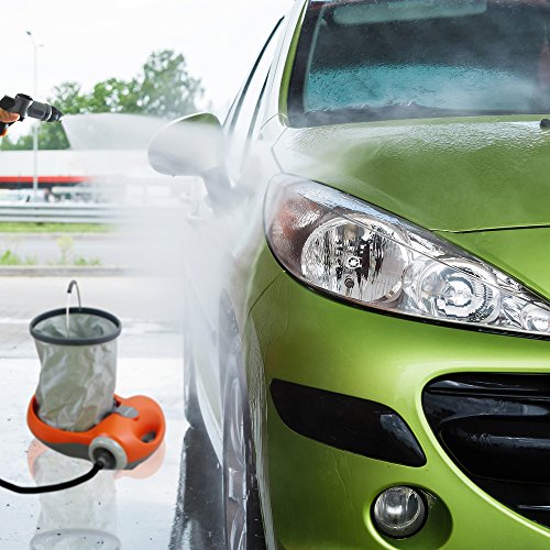 Pure Clean Travel Outdoor Portable Spray Pressure Washer Cleaning System for Camping Car Wash With Pop Out Bucket-Vehicle Car Plug Included