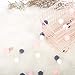 HAN-MM Handmade Felt Ball Garland by Yarn Rainbow Pom Pom Garland 2.5 cm Balls Pink Grey White (Pink Grey White 2)