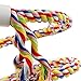Rusee Rope Bungee Bird Toy, Small or Medium-Sized Parrot Toy Pure Natural Colorful Bead Cage Parrot Chewing Toy