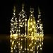 iMazer Wine Bottle Cork Lights, Rechargeable USB Powered Copper Wire String Starry LED Light for DIY,Party,Home Decor,Christmas,Wedding or Mood Lights Wine Bottle Decorations (Warm White 4 Pack)