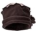 Lawliet Flower Trimmed Womens Wool Beanie Cap Dress Crochet Hat A125 (Brown)