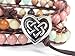Celtic Knot Bracelet with Heart Button Leather Amazonite Rhodonite Beaded Wrap