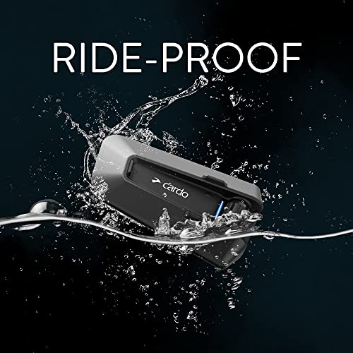 Cardo PACKTALK EDGE Motorcycle Bluetooth Communication System Intercom with Headset - Twin Pack