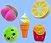 Jumbo Squishies Slow Rising Random 5 pcs Kawaii Scented Fruit Charm Lemon Peach French Fries Ice Cream Cone Emoji Panda Best Toy for Kids & Adults Fun Activites Party & Stress-relief ball