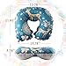 Ergonomic Designed Inflatable Travel Neck Pillow-2 Full Mouth Blow -Easy To Carry-Pocket Size Only 0.28 Pounds for Airplanes, Cars, Buses, Trains, Office Napping, Camping, Wheelchairs & Home
