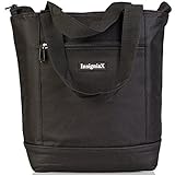 Insulated Lunch Tote: InsigniaX Stylish Insulated Lunch Bag/Box For Office Adult Women Girls School With Long Handle Heavy-Duty Zipper Size H: 11