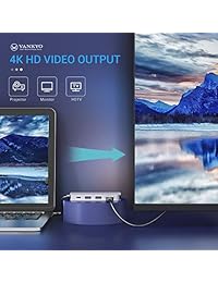 VANKYO Hub USB C 8 en 1 Tipo C Hub con Puerto Ethernet 4K USB C a HDMI Salida 3 Puertos USB 3.0 Lector de tarjetas MicroSD SD USB C Envío de energía portátil para Mac Pro y otros portátiles tipo C