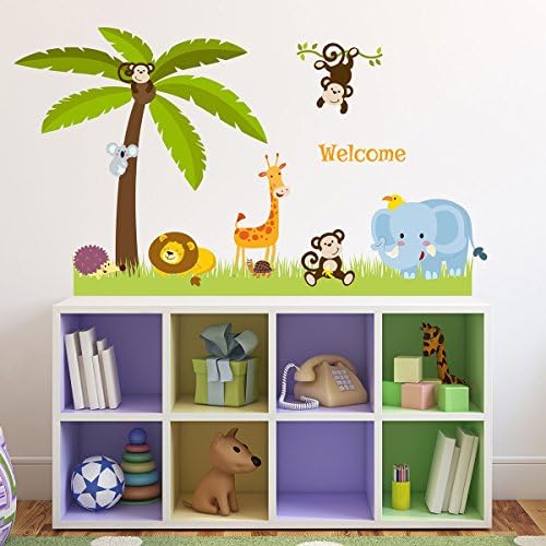 Tilkidunyasi Cocuk Ve Bebek Odasi Sevimli Hayvanlar Duvar Sticker Seti Amazon Com Tr