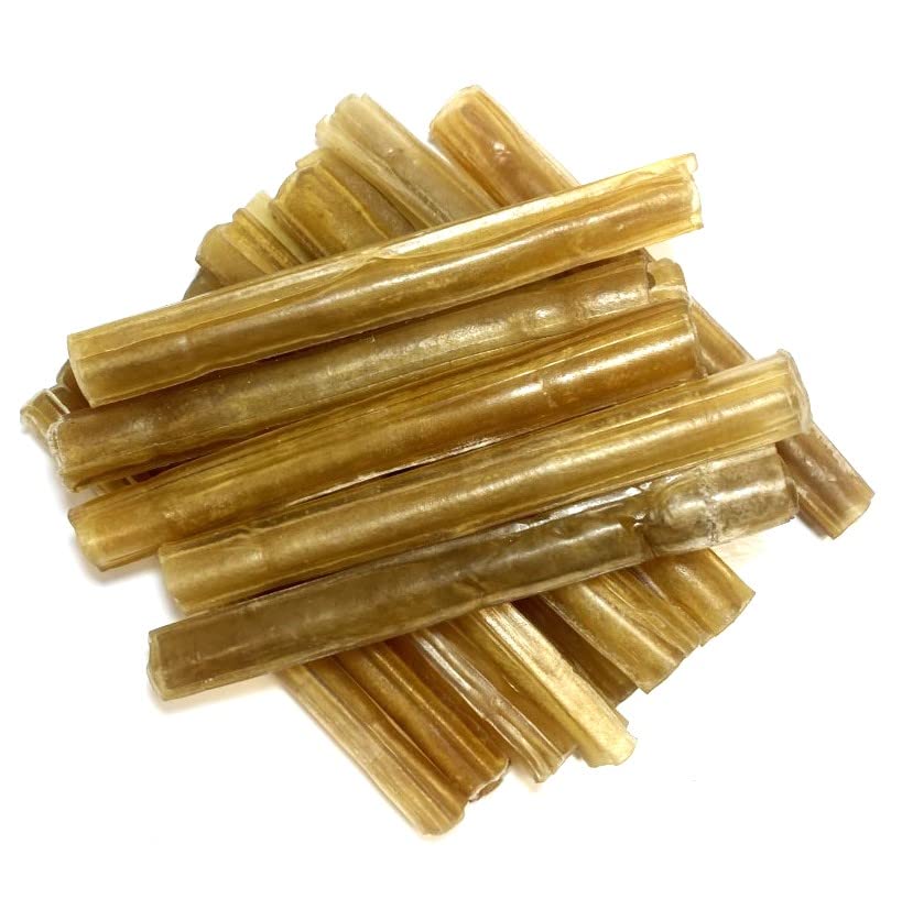 Cigar Chews Thick 5" x 8 Natural Rawhide Dog Treats Pressed Rolls RHS