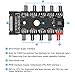 Electop Chassis Fan Hub CPU Cooling HUB 10 Port 12V 4 Pin Fan PWM Fan Hub SATA Controller