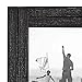 Americanflat Hinged 4x6 Triple Picture Frame with 3 Photo Openings and Polished Glass - Distressed Wood Collage Picture Frames for Tabletop and Wall Display - Hampton Collection - Charcoal Black