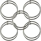 Clipco Book Rings Extra Large 3-Inch Nickel Plated (10-Pack)