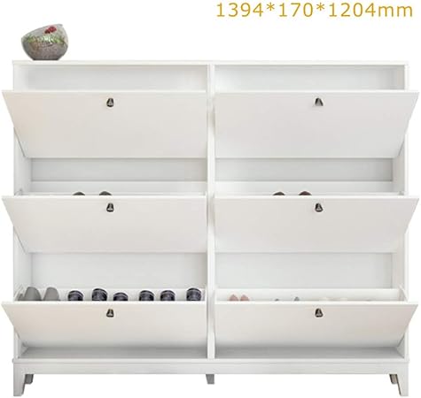 Ultra Thin 17cm Wooden Shoe Storage Cabinet Narrow Shoe Rack Large Capacity Storage Tipping Rotary Shoe Cabinet For Entryway Of The Home Shoe Cabinet Organizer For Narrow Porch To Save Space Amazon Co Uk Kitchen