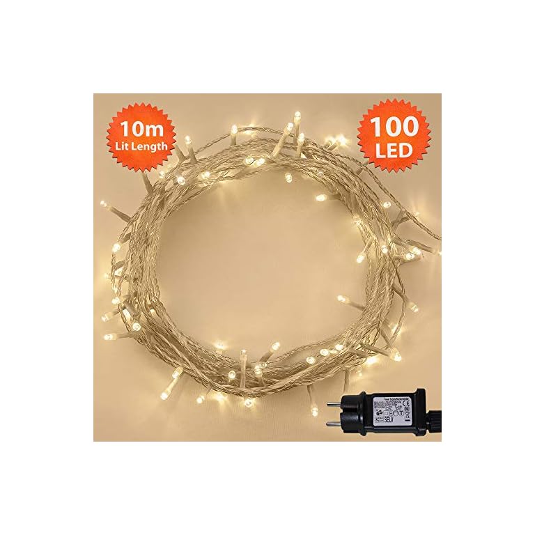 Lichterkette 100 LED 10m/32ft Weihnachtsbaum, Lichtkette Innen Außen