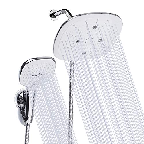 VADIV Shower Head Combo, High Pressure 9.5'' Adjustable Fixed