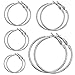 6 Pairs Gold Hoops Womens Huggie Earrings Set