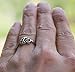 Oxford Diamond Co Heart Cubic Zirconia Cross .925 Sterling Silver Ring Size 6