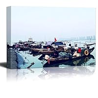 Canvas Wall Art Fisherman Canvas Prints Home Artwork Decoration for Living Room,Bedroom - 12x18 inches
