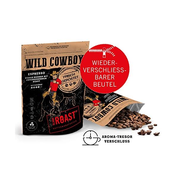 Blank Roast Wild Cowboy - Premium Kaffeebohnen, Espresso Bohnen & Kaffee Crema, 500 g – Bild 4