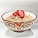 Cereal Bowls Set 2 Serving Bowl for Pasta Soup, Embossed Hand Painted Stoneware, 28 Oz Large