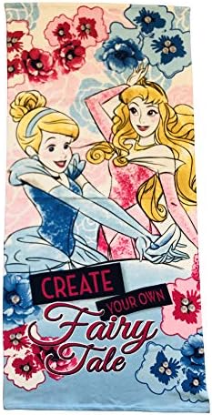 KOMARKIDS Princess Cinderella and Aurora Create Your Own Fairy Tale Microfiber Towel