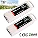 cjc 2-Pack 3S 5400mAh 11.1V LiPO Battery Extra Flight Time for Yuneec Q500,Q500+,Q500 4K,Typhoon G Drone RC Quadcopter [CE Approved]
