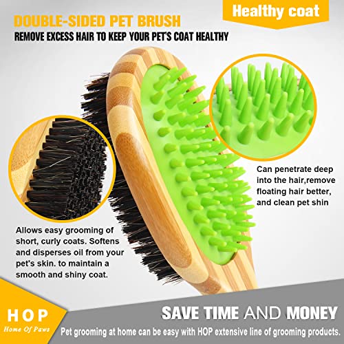 HOP Home of Paws Short Hair Dog Brush Pet Brushing Comb for Short