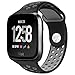 hooroor Fitbit Versa Silicone Sport Bands for Women Men Small Large, Soft Silicone Replacement Strap Wristband for Fitbit Versa Fitness Smart Watch (#02-Black/Gray, Large)