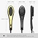 Hair Straightener Brush: Curly/Natural Hair Straightening Brush For Women, For All Hair Types and Lengths-Non Damage Ceramic Plates with Anti-Scald Feature-Adjustable Temperature (H2)