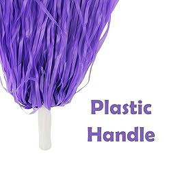 Hooshing 12PCS Pom Poms Cheerleading Purple Plastic